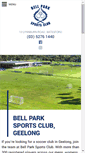 Mobile Screenshot of bellparksportsclub.com.au